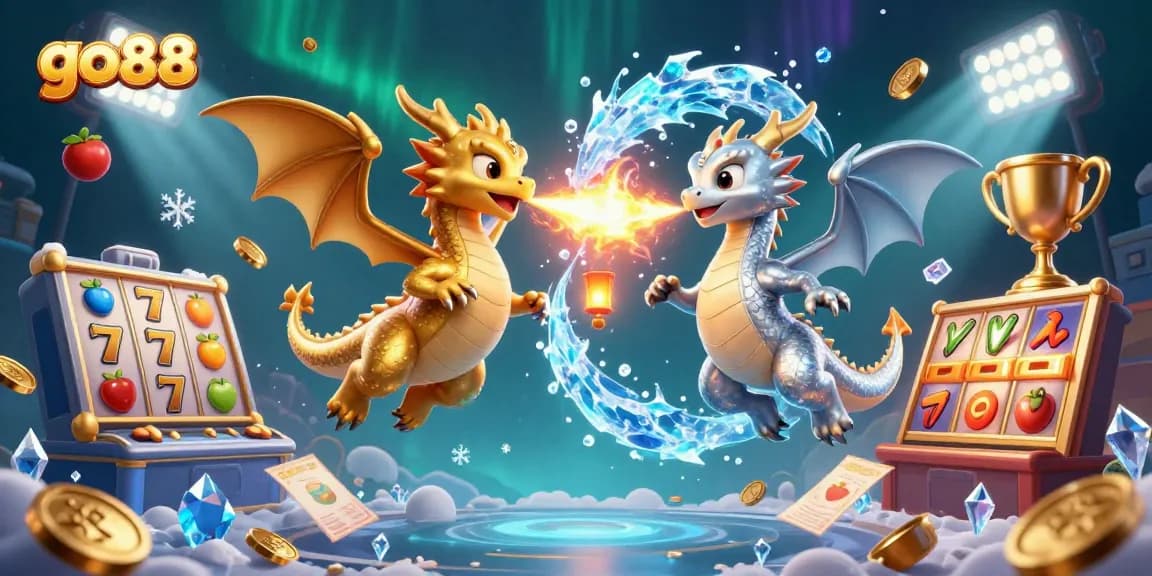 Experience thrilling gameplay at go88 with dynamic slot reels and captivating dragon characters.