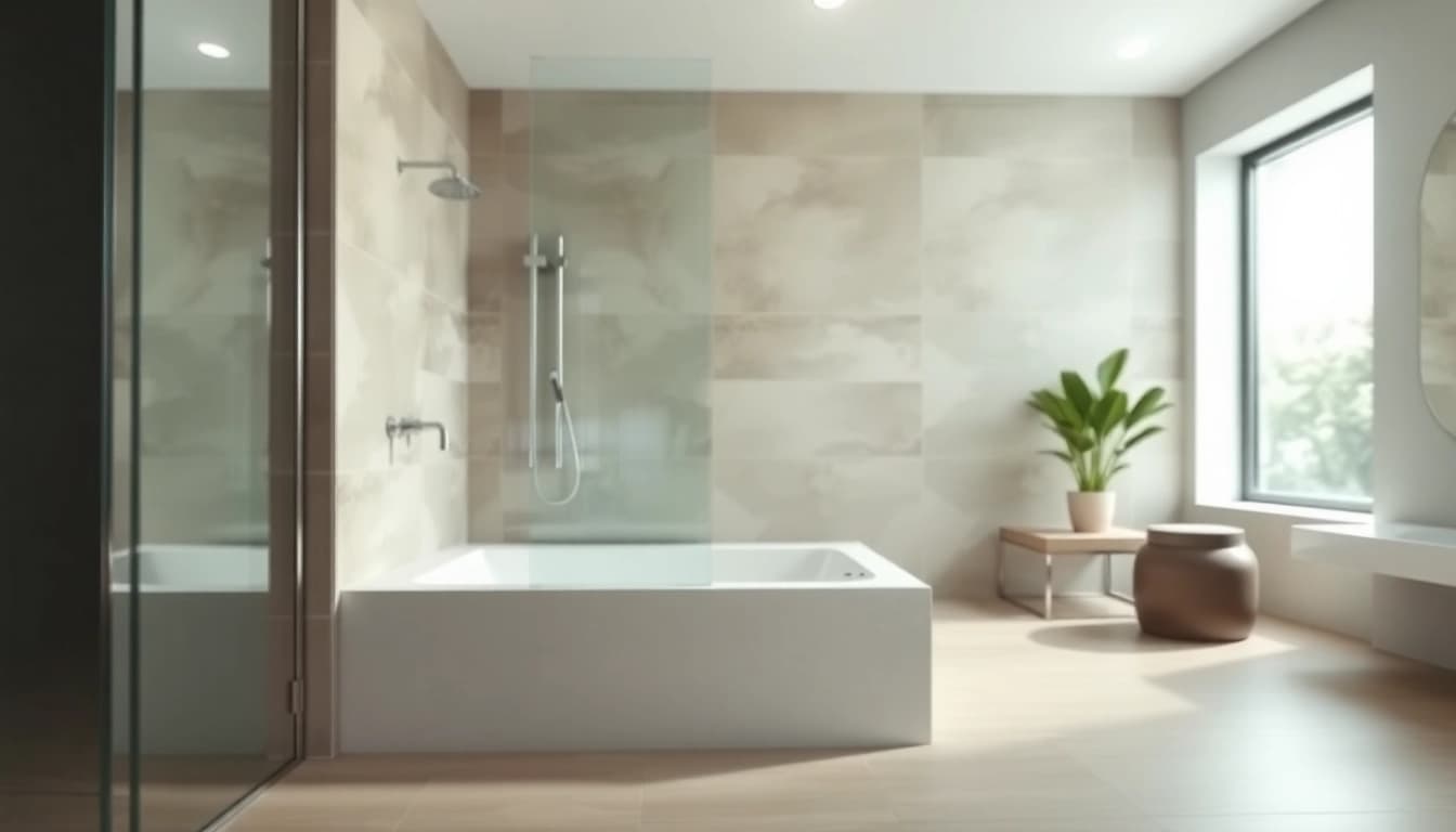 Präsentation einer eleganten dusche 100x100 in einem modernen Badezimmer mit einem stilvollen Design.