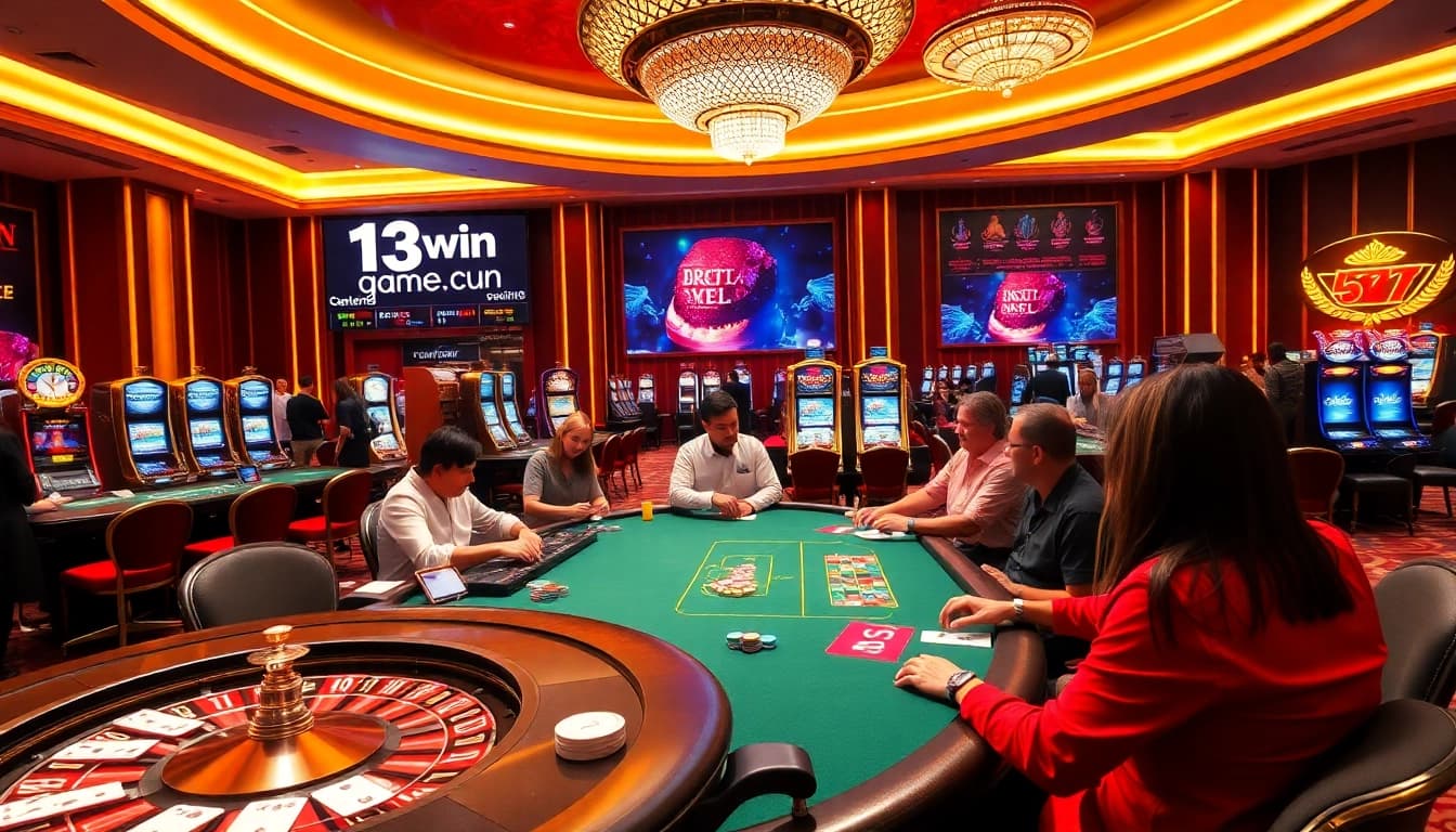 Experience the excitement of betting at 13win com with vibrant casino visuals and engaging players.