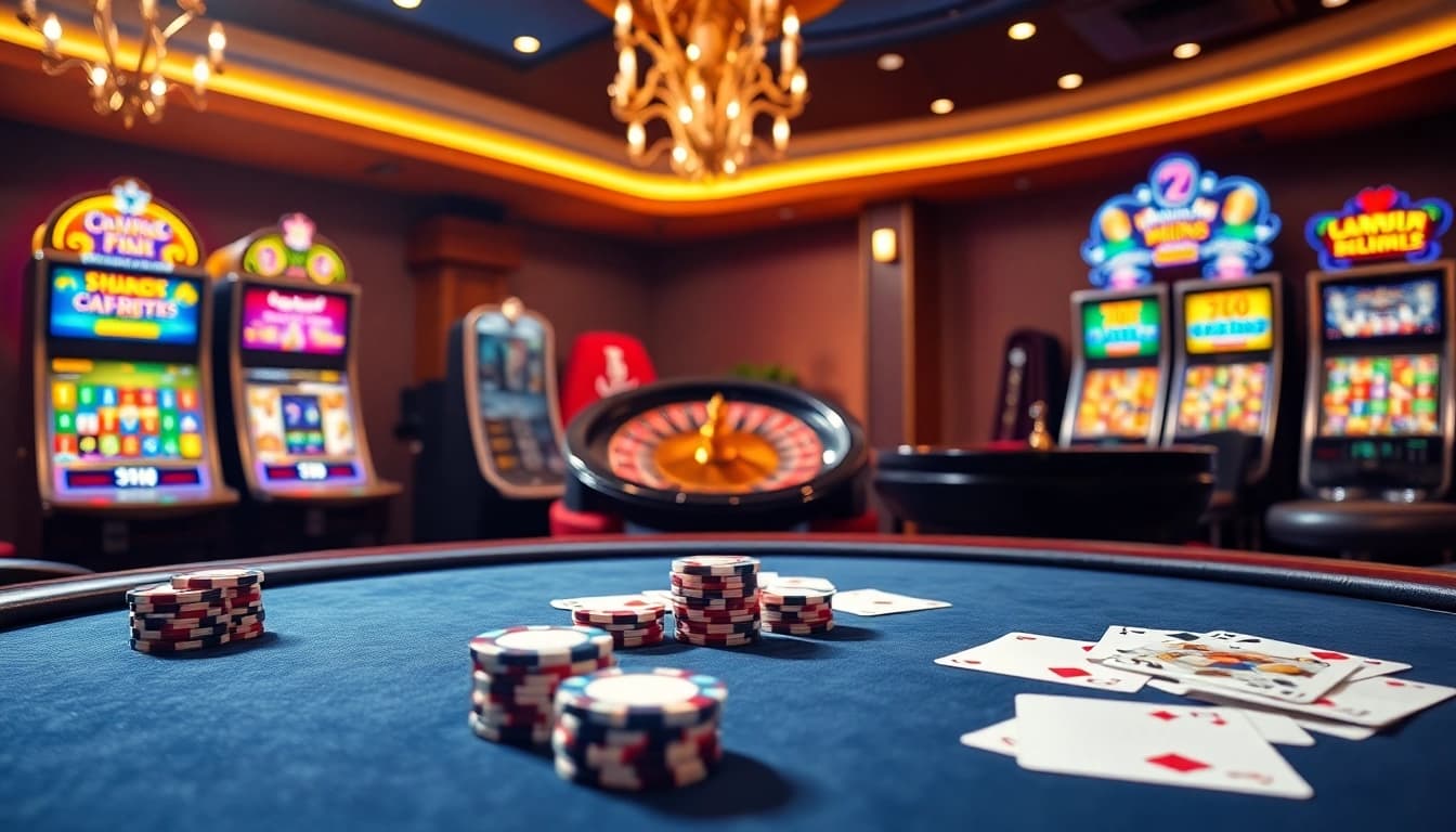 Engage in thrilling gameplay with 8day.cn.com at a luxurious casino environment featuring poker and roulette.