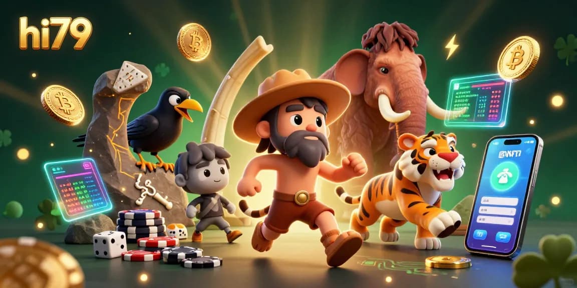 Join the action at hi79, where a caveman and sabertooth tiger run a thrilling prehistoric casino!