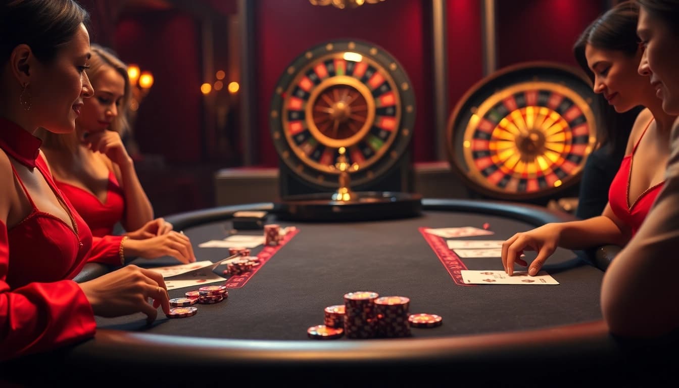 Gather around the TR88 poker table as players engage in high-stakes action with cards and chips.