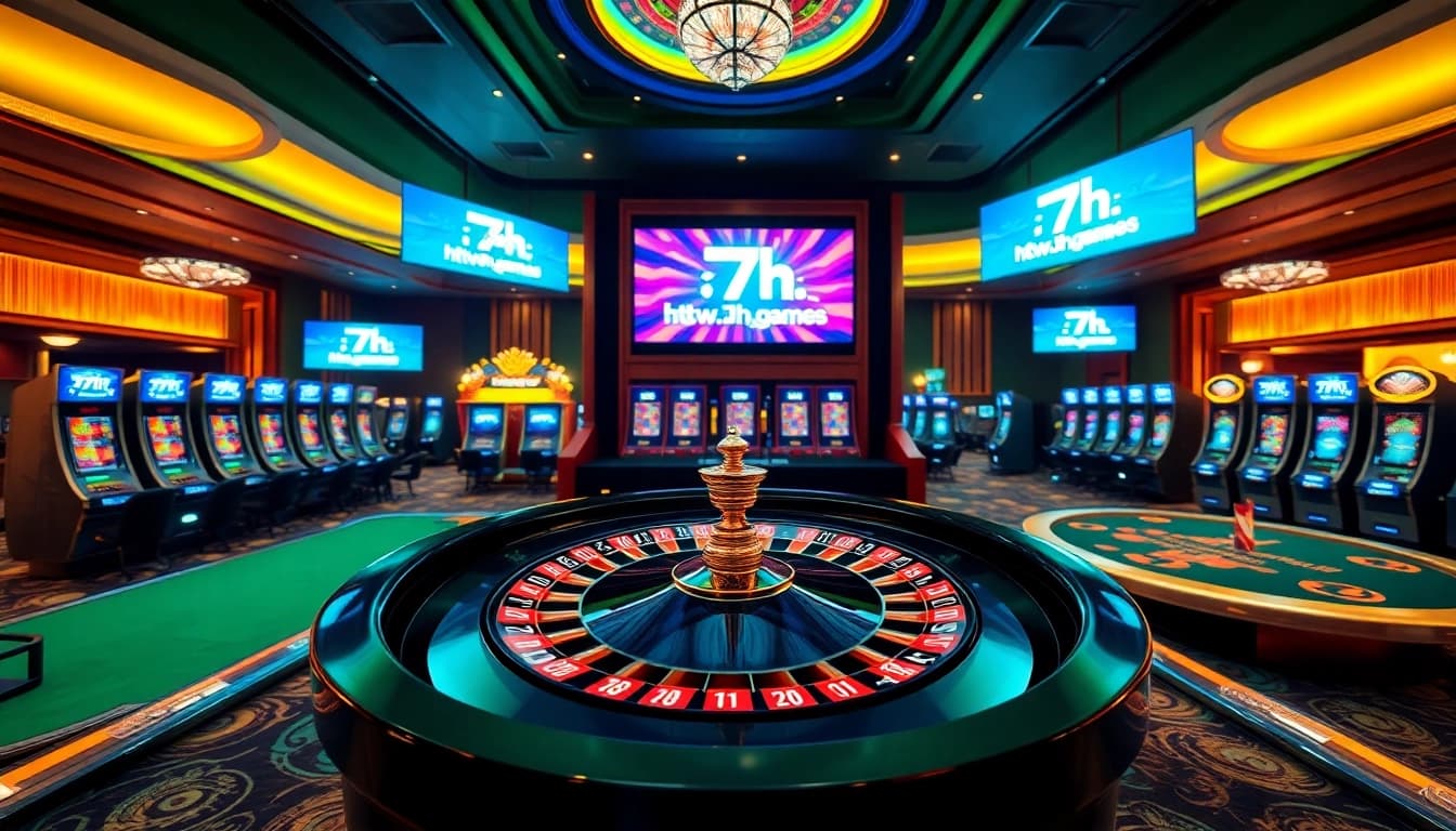 Experience thrilling online gambling at https://7hh.games/ with slot machines and poker tables.