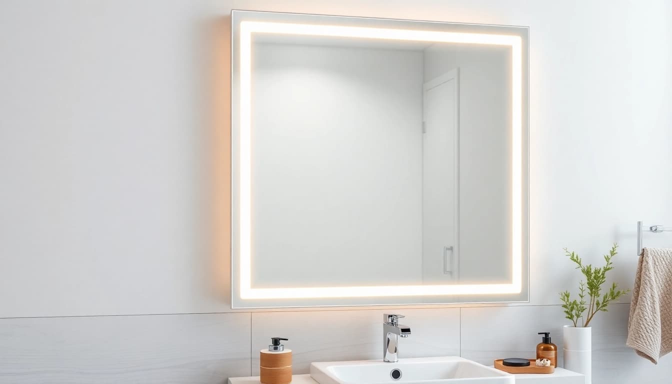Enhance your LED mirror bathroom experience with a sleek design and integrated lighting features.