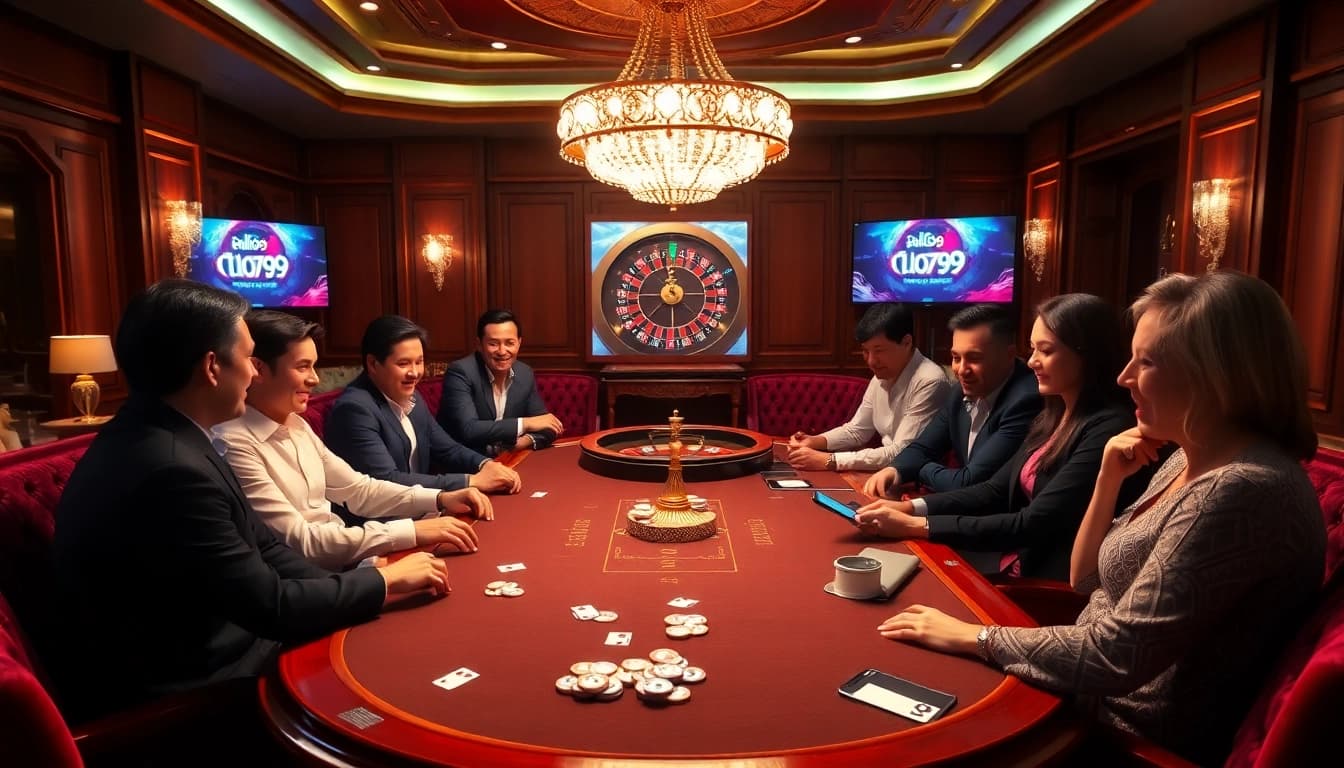 Alo789 engages players in a thrilling poker game at an elegant casino table.