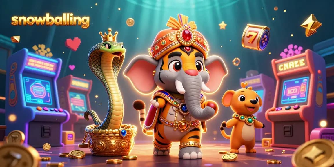 Experience snowballing excitement with a jewel-encrusted casino adventure featuring 3D characters and dynamic gaming elements.