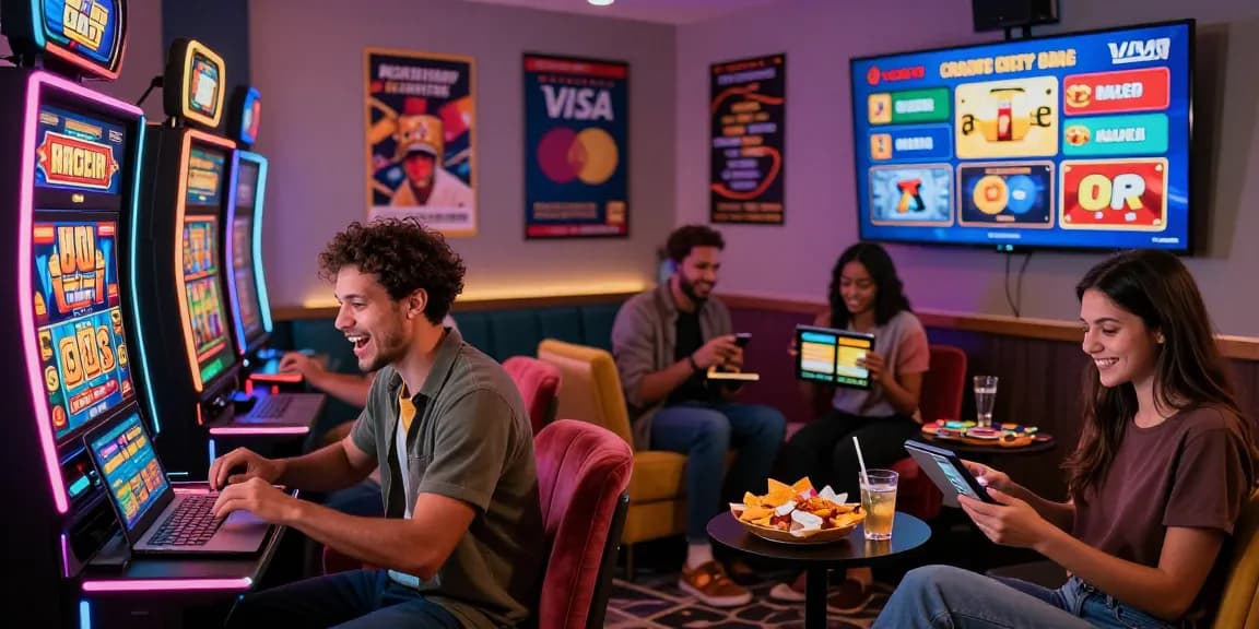 Exciting scene at credit card casinos showcasing players engaged in gameplay, highlighting https://chps.org.uk features and atmosphere.