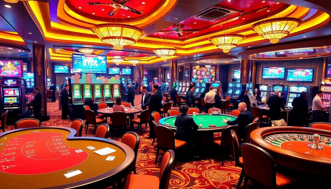 Experience thrilling gameplay at go8m.co.com with vibrant casino tables and exciting slot machines.
