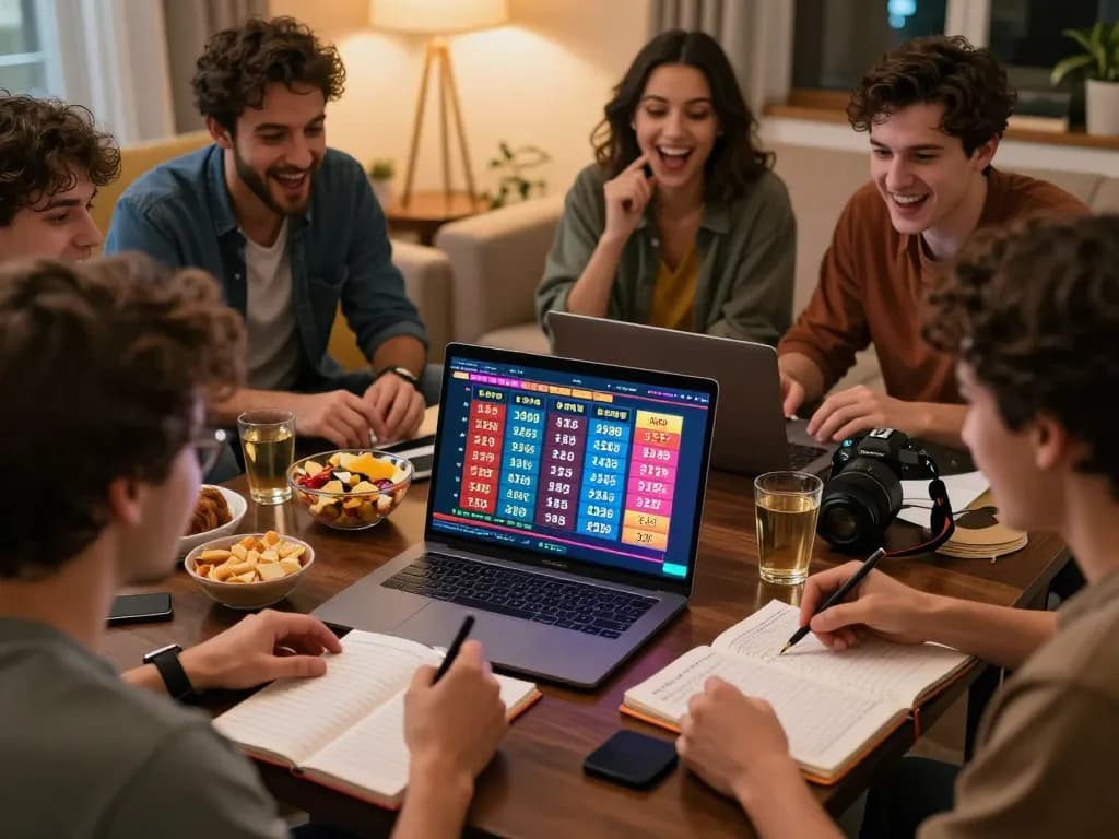 Exciting online lottery betting scene featuring significance.uk.com, diverse players engaged in a cozy setting.