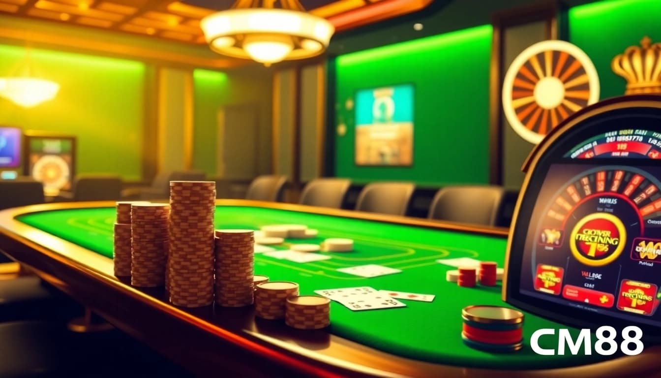 Experience high-stakes gaming action at CM88's luxurious casino.