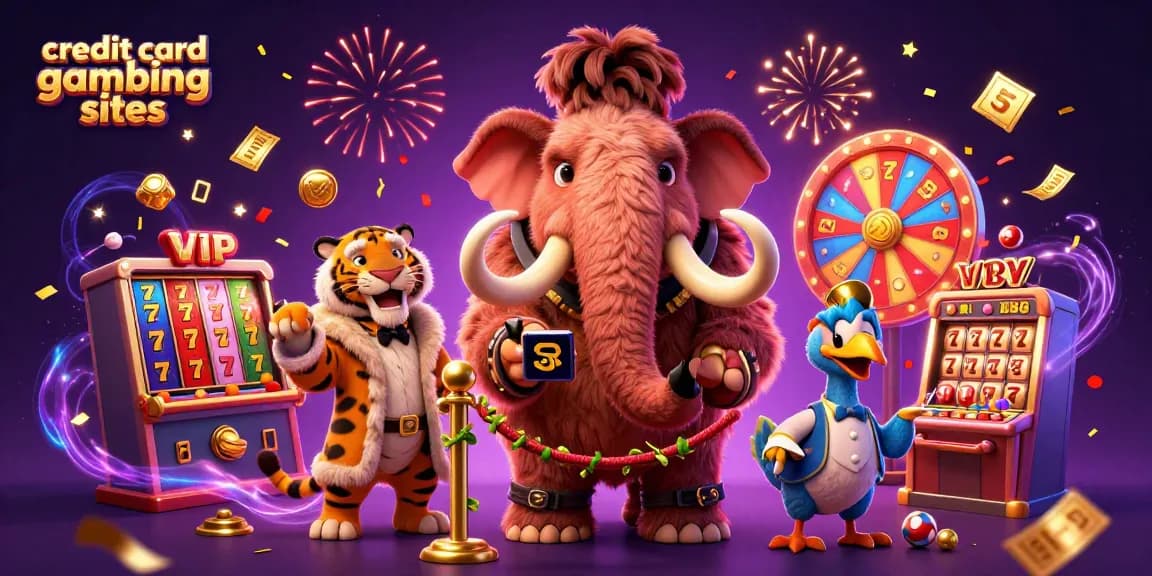 Experience thrilling gameplay at credit card gambling sites with a vibrant casino scene featuring colorful elements.