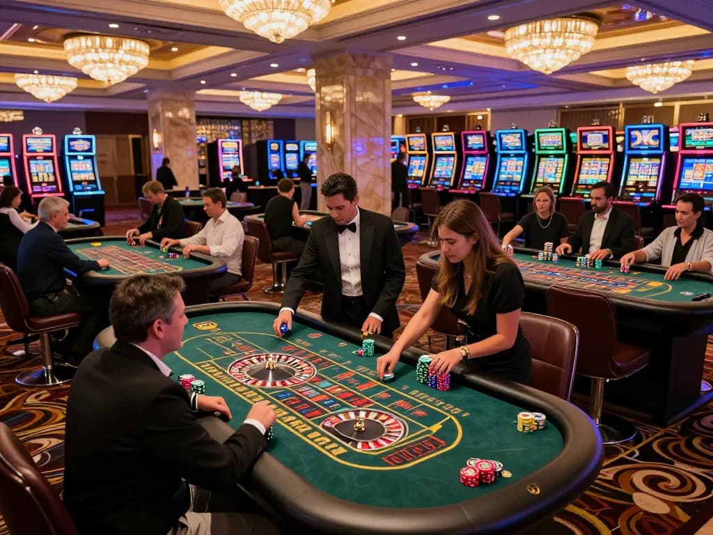 Excited players engaging in roulette gameplay at a casino, featuring vibrant Da88 atmosphere.