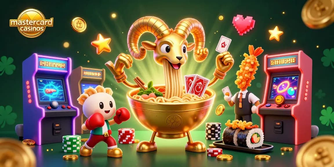 Experience the excitement of mastercard casinos with a vibrant 3D digital scene featuring unique characters.