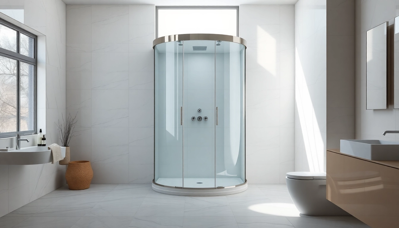 Luxuriöse sonni Duschkabine 90x90 in einem modernen Badezimmer mit elegantem Design.