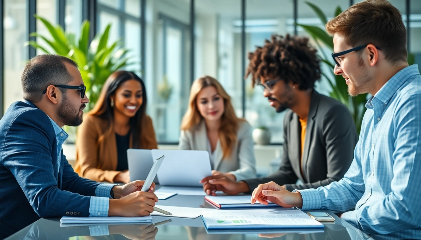 Engaging workplace needs assessment with a diverse team collaborating in a modern setting.
