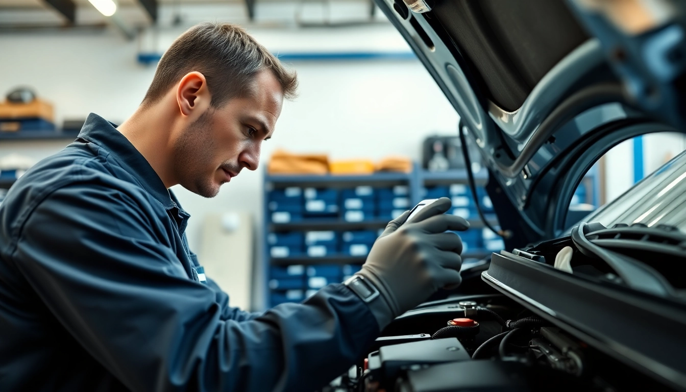Inspect a vehicle for an extended car warranty in a professional garage.