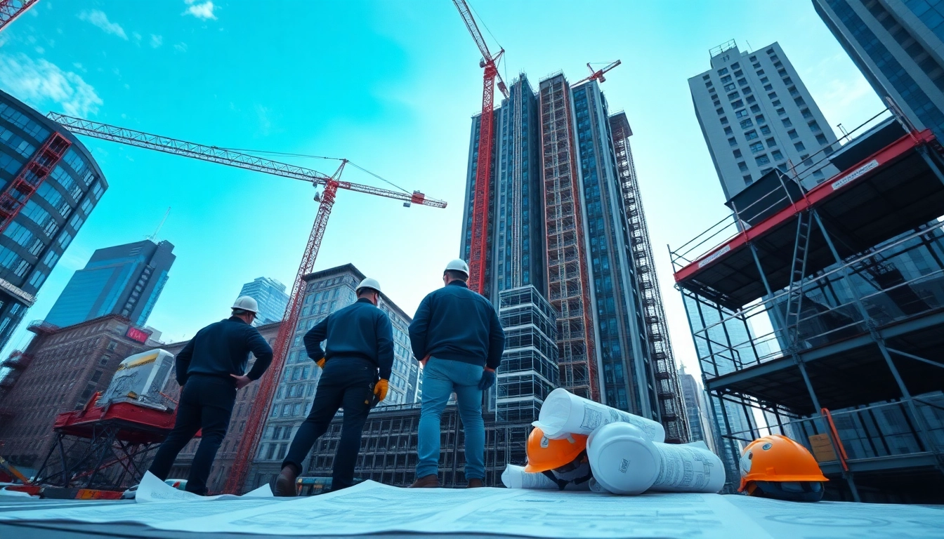New York City Commercial General Contractor team actively constructing a high-rise building.