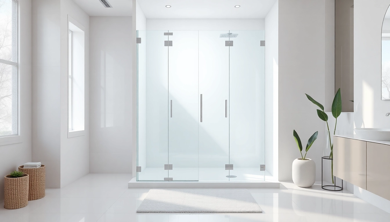 Admire the stunning corner shower screen frameless in a modern bathroom setting.