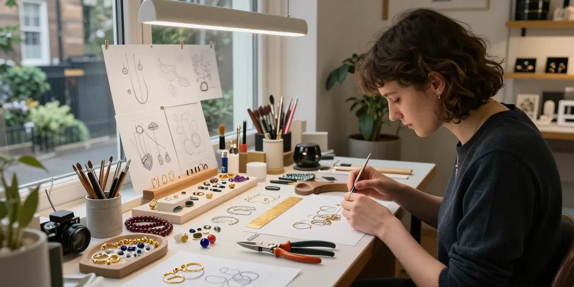 Artisan at work creating bespoke jewellery uk pieces in an inspiring studio environment