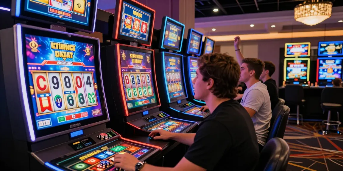 Online gaming scene at credit card casinos featured on being-there.org.uk, showcasing vibrant slots and casino atmosphere.