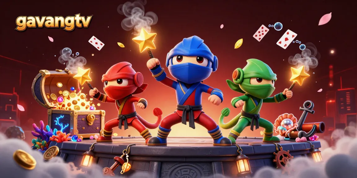 Experience thrilling gameplay with gavangtv ninja characters performing exciting actions in vibrant casino settings.