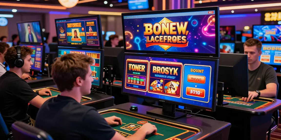 Players enjoying games at non UK licensed casinos with colorful graphics and engaging atmosphere.