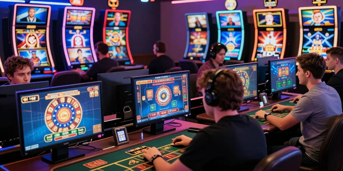 Players engaging with online games at non UK casinos featured on https://dsam.org.uk, capturing excitement and technology.